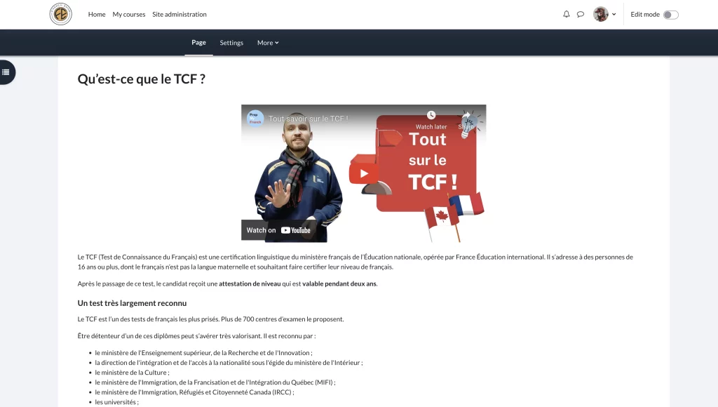 frenchexam tef exam mock